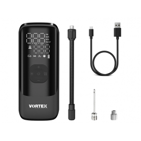 Dynabass - AIR SAVER - Compresseur d’air portatif - Powerbank intégrée - Lampe torche LED - 150 PSI