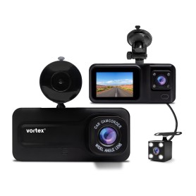 Vortex - Mobile Eyes - Dashcam voiture 3 caméras avant arrière intérieur